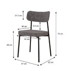 Kit Com 6 Cadeiras Para Sala De Jantar Mona Yescasa Cinza