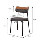 Kit Com 6 Cadeiras Para Sala De Jantar Mona Yescasa Grafite/c