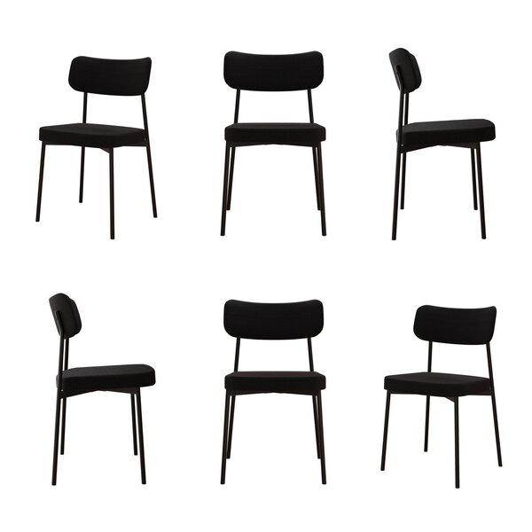 Kit Com 6 Cadeiras Para Sala De Jantar Mona Yescasa Preto