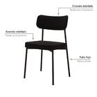 Kit Com 6 Cadeiras Para Sala De Jantar Mona Yescasa Preto