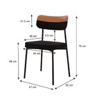 Kit Com 6 Cadeiras Para Sala De Jantar Mona Yescasa Preto/car