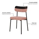 Kit Com 6 Cadeiras Para Sala De Jantar Mona Yescasa Rosa/preto