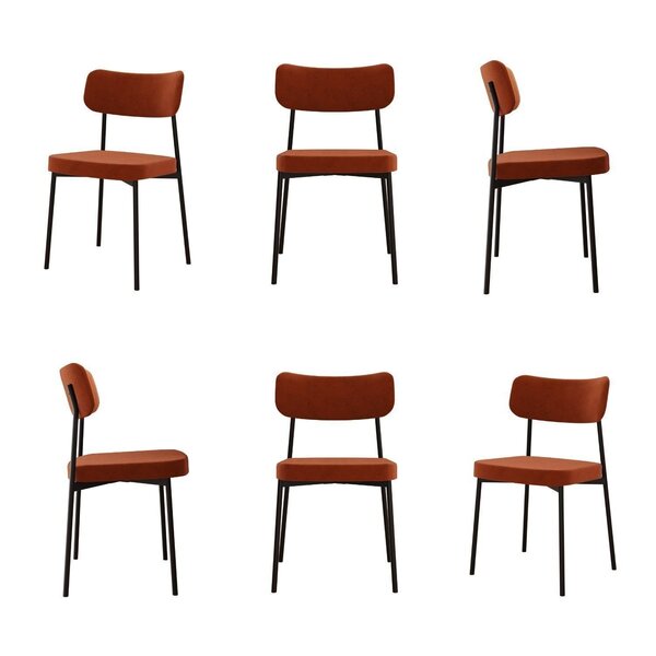 Kit Com 6 Cadeiras Para Sala De Jantar Mona Yescasa Terracota