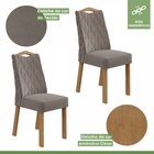 Kit Com 6 Cadeiras Para Sala De Jantar Vênus Amêndoa Clean/su