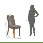 Kit Com 6 Cadeiras Para Sala De Jantar Vênus Amêndoa Clean/su