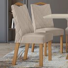 Kit Com 6 Cadeiras Para Sala De Jantar Vênus Amêndoa Clean/ve