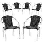 Kit Com 6 Cadeiras Toquio Para Área Externa Em Aluminio E Fib