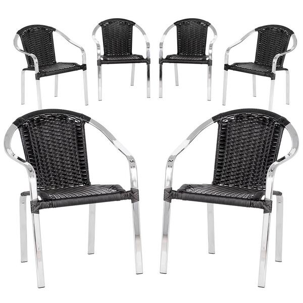 Kit Com 6 Cadeiras Toquio Para Área Externa Em Aluminio E Fib