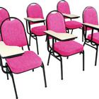 Kit Com 6 Cadeiras Universitária Para Auditórios Linha Hotel