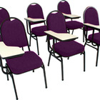 Kit Com 6 Cadeiras Universitária Para Auditórios Linha Hotel