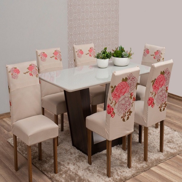 Kit Com 6 Capa Para Cadeiras Jantar Paris Est. 6