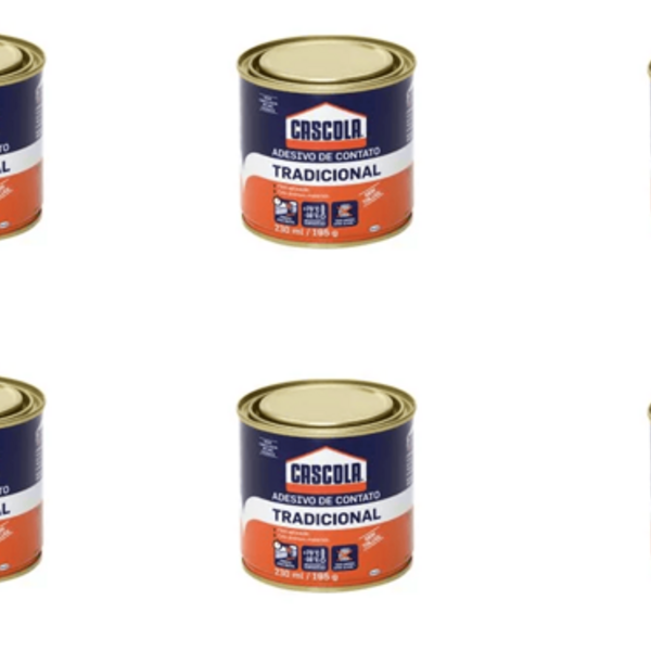 Kit Com 6 - Cola Contato Cascola Tradicional Sem Toluol 195g