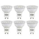 Kit com 6 Lâmpadas LED Dicróica Luz Branca 7W Taschibra