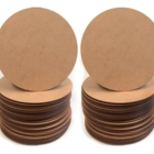 Kit Com 6 Mdf Cru Base Sousplat 35x35