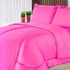 Kit Com 6 Peças Edredom Soft Casa Dona Casal Pink