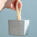 Kit Com 6 Pesos De Porta Quadrado Em Concreto Com Base Anti-r