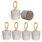 Kit Com 6 Pesos De Porta Redondo Em Concreto Com Base Anti-ri