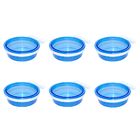 Kit Com 6 Porta Vitamina Acrílico Azul Suporte Gg Para Pássar