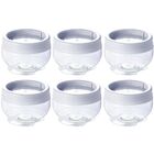 Kit Com 6 Potes Organizadores Gire E Trave 155ml Com Tampa