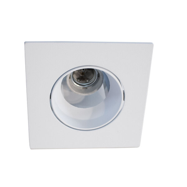 kit com 6 spots  de embutir rente quadrado orientável p/ lâmp