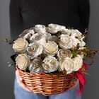 Kit Com 7 Buquês De Rosas Artificiais Flor Creme Centro De Me