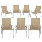 Kit Com 7 Cadeiras Colombia Para Área Externa Em Aluminio E F