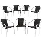 Kit Com 7 Cadeiras Toquio Para Área Externa Em Aluminio E Fib