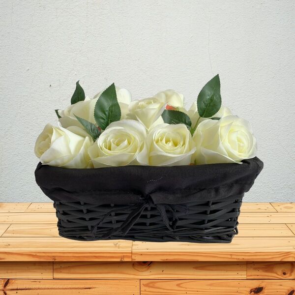 Kit Com 7 Hastes De Rosa Artificial Premium (58cm) Flor Perfe