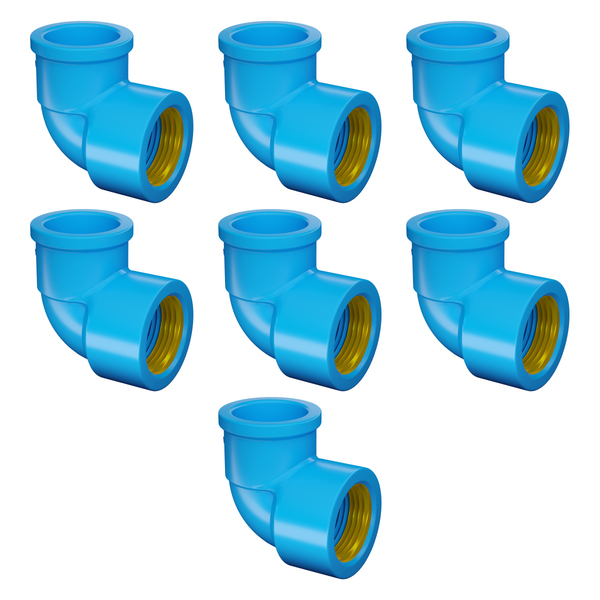 Kit com 7 Joelhos 90 Sold Bch Latão 20x1/2 Fortlev