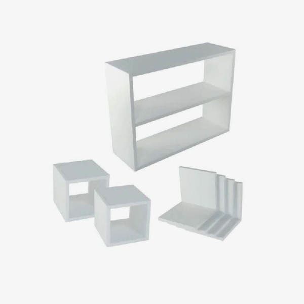Kit Com 7 Peças Nichos E Prateleiras Mdf Branco Tx Nchbr015 | Leroy Merlin