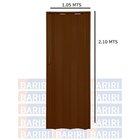 Kit Com 7 Portas Sanfonada De Pvc 210x105cm Bariri Coffe