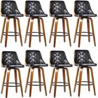 Kit Com 8 Banquetas Para Cozinha Milão Preto