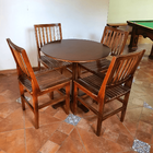 Kit com 8 Cadeiras de Madeira Maciça Marrom para Decoração