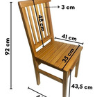 Kit com 8 Cadeiras de Madeira Mineira Bege