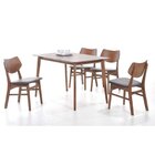 Kit Com 8 Cadeiras Madeira Maciça E Pvc Edna Nogueira/preto