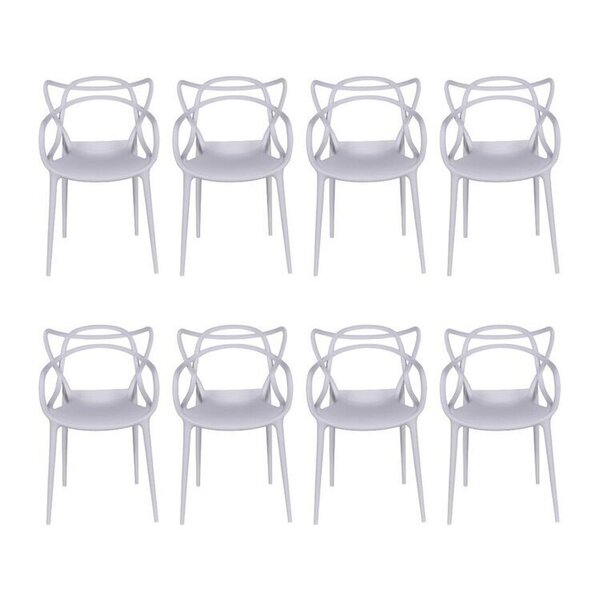 Kit Com 8 Cadeiras Para Sala De Jantar Allegra Solna Branco