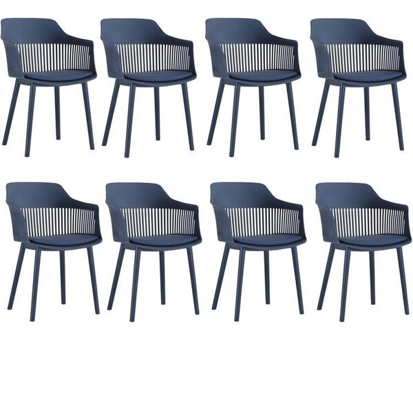 Kit Com 8 Cadeiras Para Sala De Jantar Marcela Azul