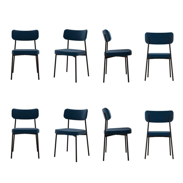 Kit Com 8 Cadeiras Para Sala De Jantar Mona Yescasa Blue