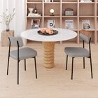 Kit Com 8 Cadeiras Para Sala De Jantar Mona Yescasa Cinza Cla