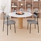 Kit Com 8 Cadeiras Para Sala De Jantar Mona Yescasa Cinza Cla