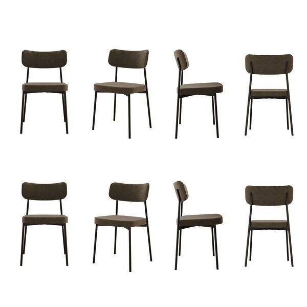 Kit Com 8 Cadeiras Para Sala De Jantar Mona Yescasa Sand