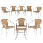 Kit Com 8 Cadeiras Toquio 1 Mesa Baixa Colombia Para Área Ext