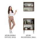 Kit Com Armário Aéreo E Balcão 64cm Rustic/branco Emilly Made