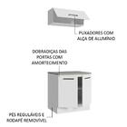 Kit Com Balcão E Armário Aéreo Multiuso 80cm Branco Agata Mad