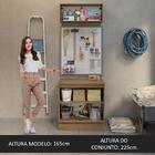Kit Com Balcão E Armário Aéreo Multiuso 80cm Rustic/branco Ag