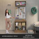 Kit Com Balcão E Armário Aéreo Multiuso 80cm Rustic/crema Aga