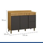 Kit Com Balcão Para Cozinha 120cm E Balcão Para Cozinha 80cm