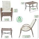 Kit Com Cadeiras 4un E Mesa P/ Jardim Edicula Varanda Descans