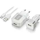 Kit Com Carregadores Veicular Usb+tomada+veicular