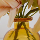 Kit Com Dois Arranjos De Peõnias E Crisântemo No Vaso Âmbar D